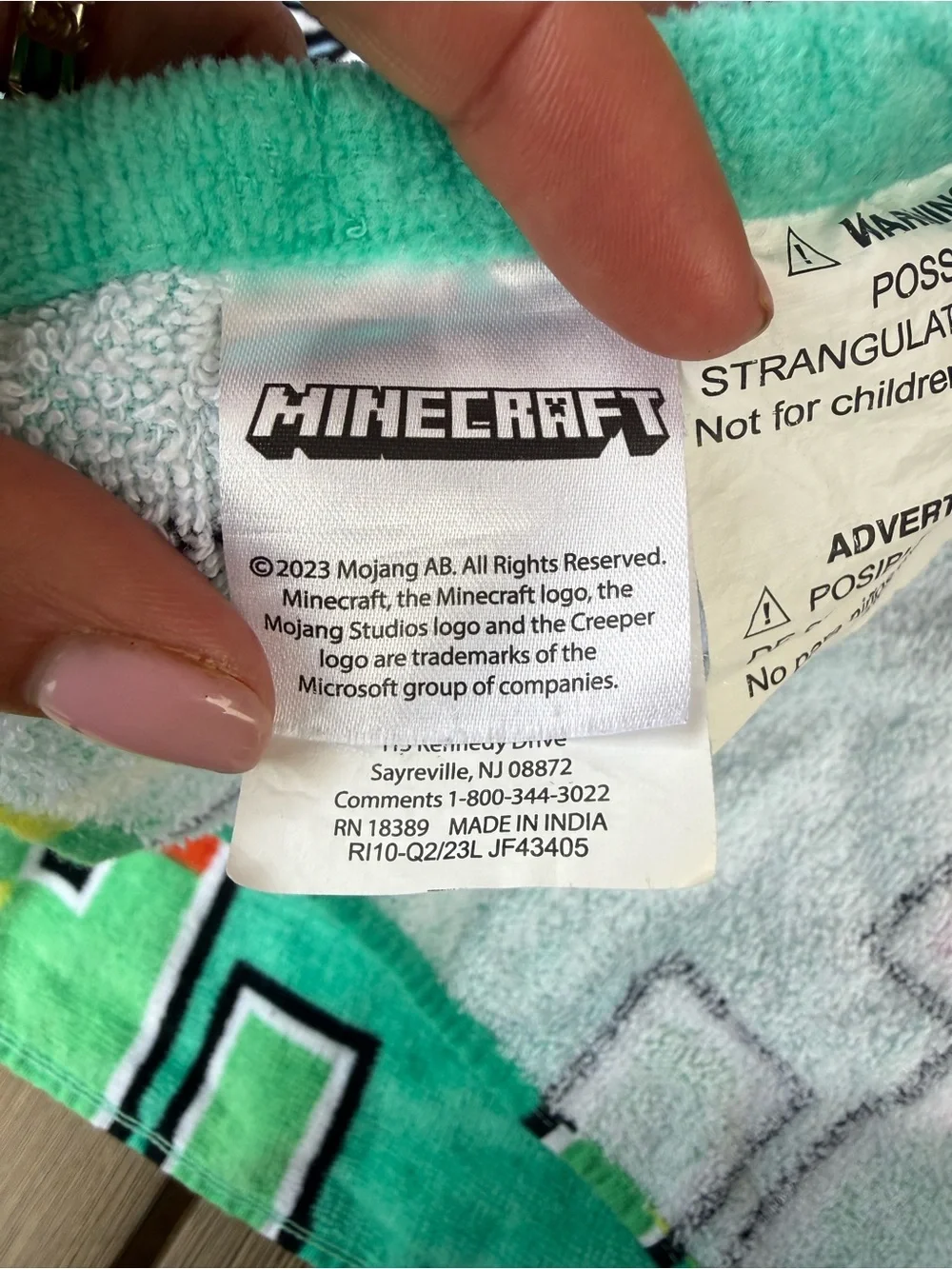 Minecraft Bee Hooded Beach Towel Kids Cotton Bath Pool Towel